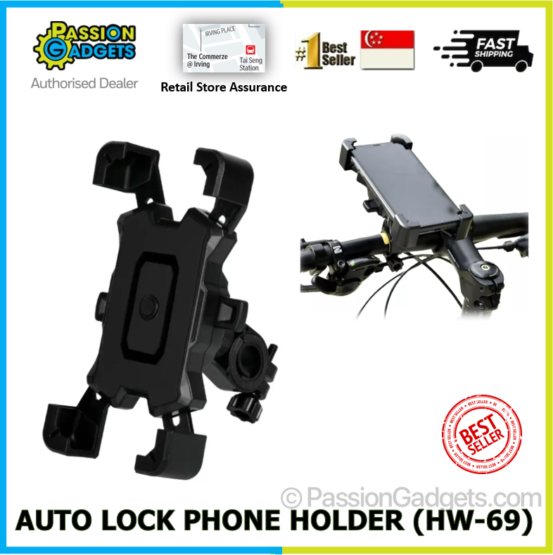 Bike Phone Mount with 360 Degree Rotation & Quick Touch Lock & Release –  Happy EBikes