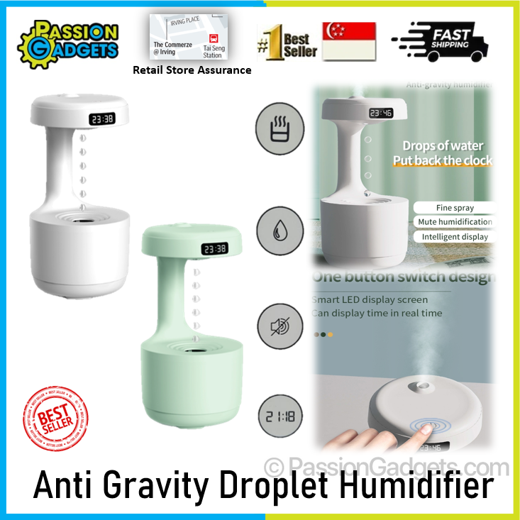 800ML Air Humidifier Home Anti-Gravity Water Droplets Ultrasonic