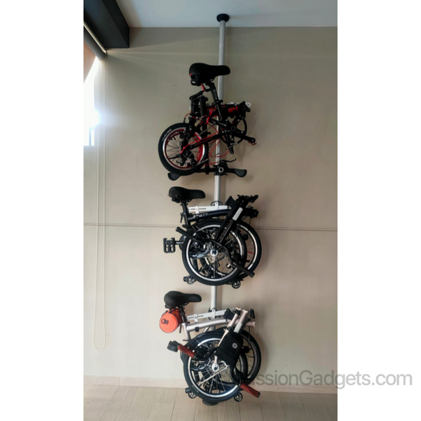 Dual Bicycle Tower Rack Stand Bike Hanger Floor to Ceiling