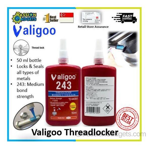Treadlocker Valigoo 243 lock tight [50ml] Thread Screw Locker like Loctite